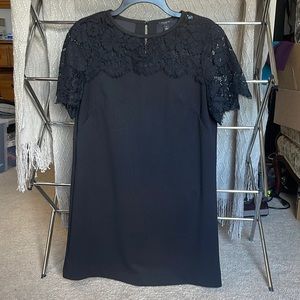 Ann Taylor Black Lace Shift Dress